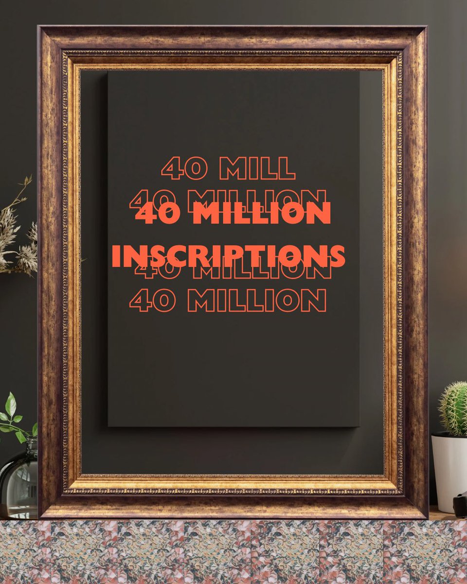 We hit 40 million inscriptions in less than a year. 

We’re so bullish on ordinals,that nothing else enters our quantum process. 🤭
