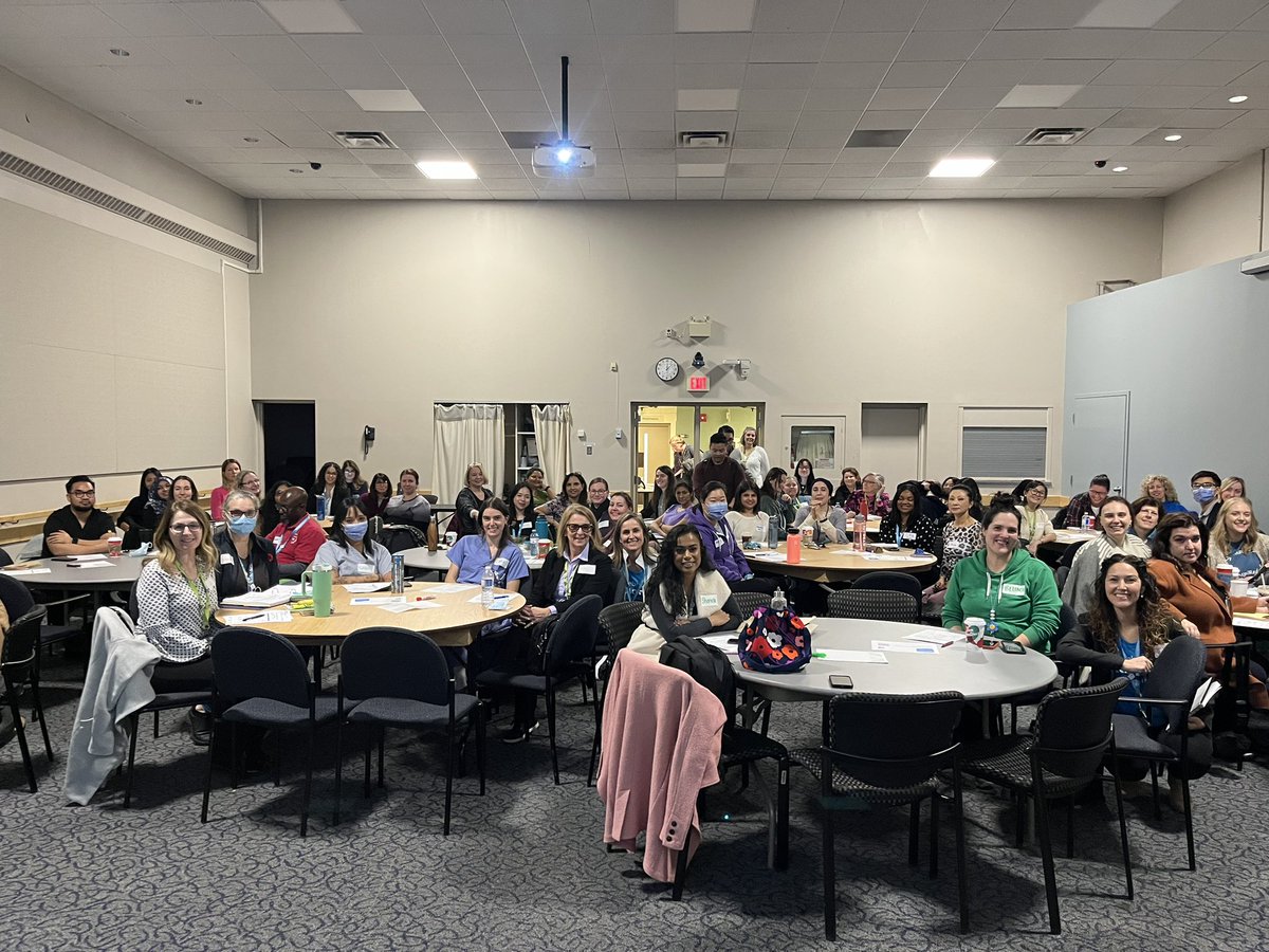 Here @ Ursaki Auditorium to welcome our Practice Council Co-Chairs for our Community of Practice: one of our Key Clinical Enablers with Foundations of Clinical Excellence at <a href="/THP_hospital/">Trillium Health Partners</a> 
It starts with empowering our people and giving them the tools to lead #sharedgovernance