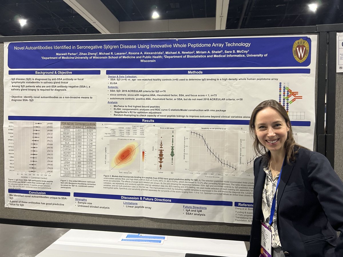 Very exciting work by the spectacular Dr. Sara McCoy and company has identified a novel autoanybody that looks promising for identifying Sjogren’s in those with negative SSA. #ACR23 #sjogren #Sjogrens