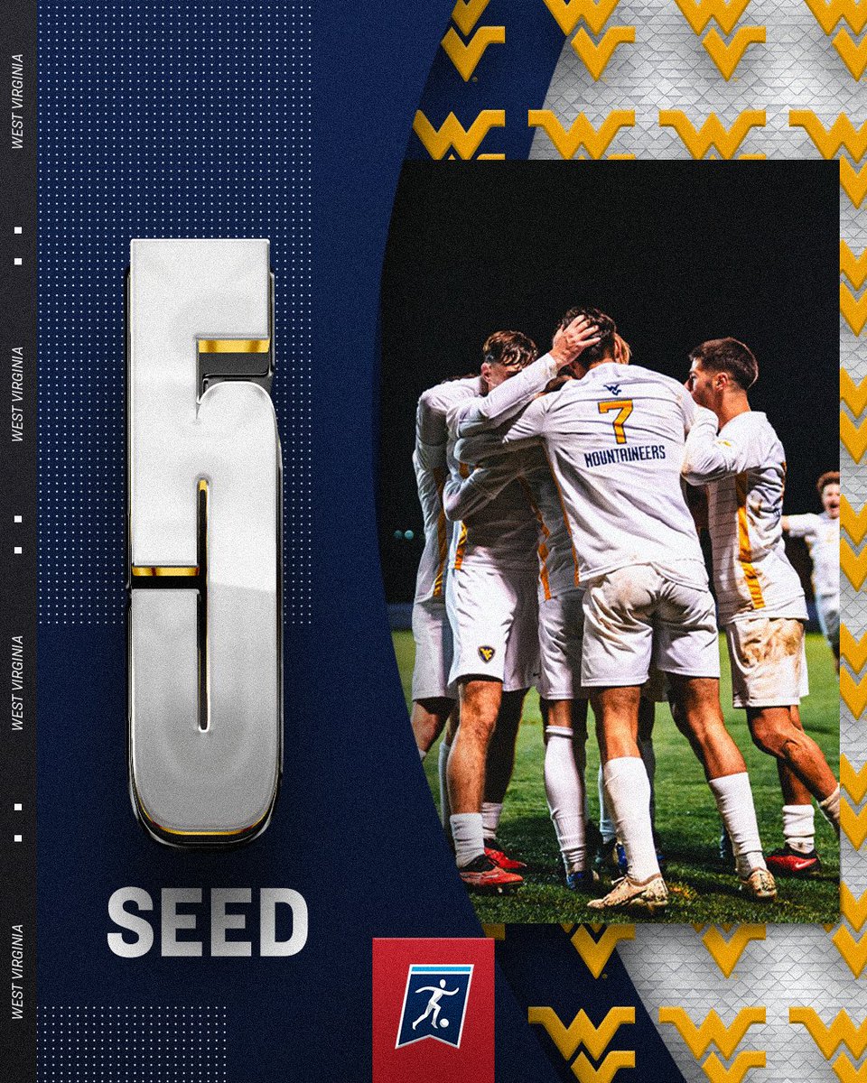 𝐍𝐨. 5️⃣ 𝐒𝐞𝐞𝐝
<a href="/WVUMensSoccer/">WVU Men's Soccer</a> 🟨

#NCAASoccer