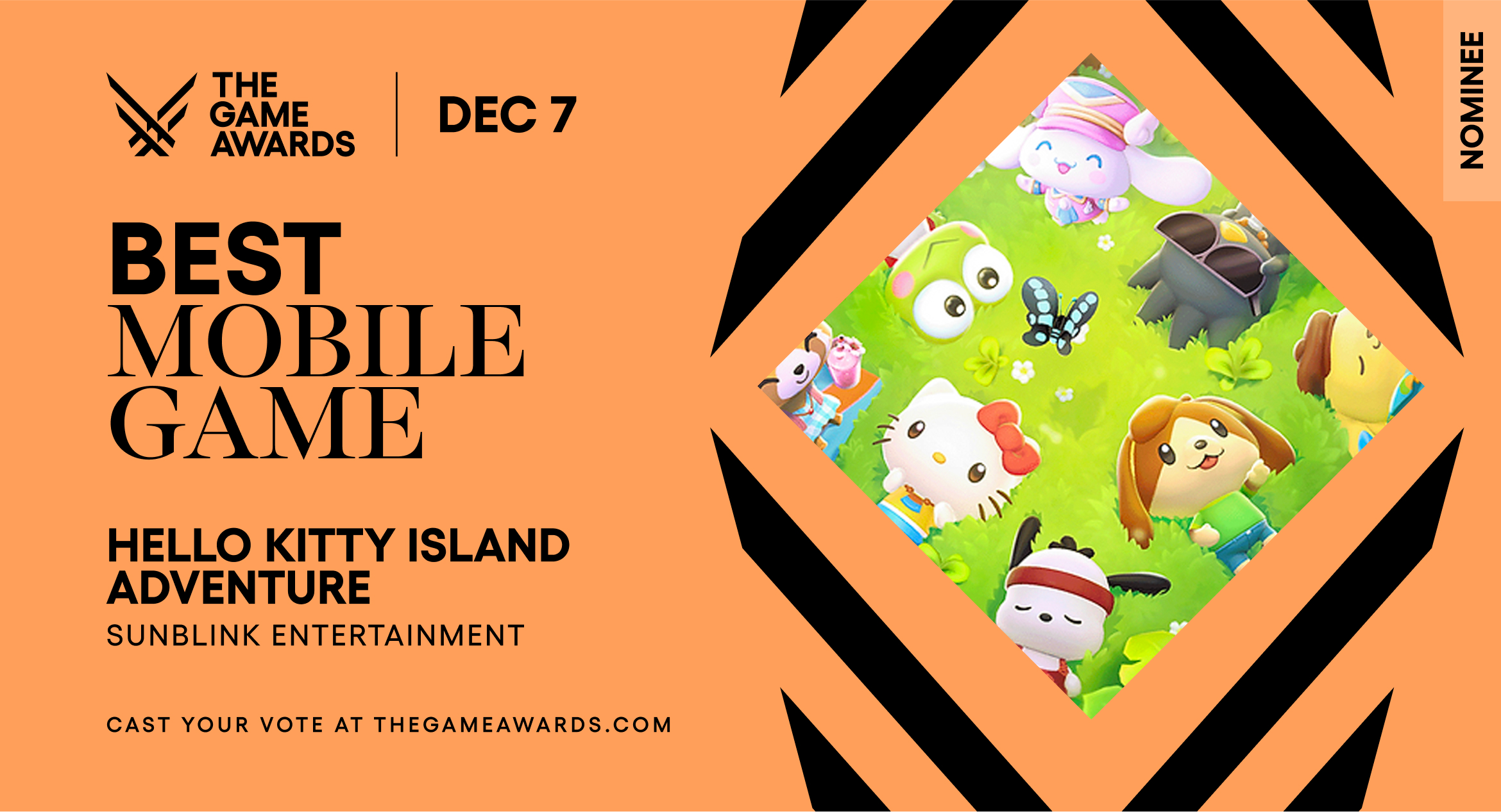 Hello Kitty Island Adventure' nominated at The Game Awards