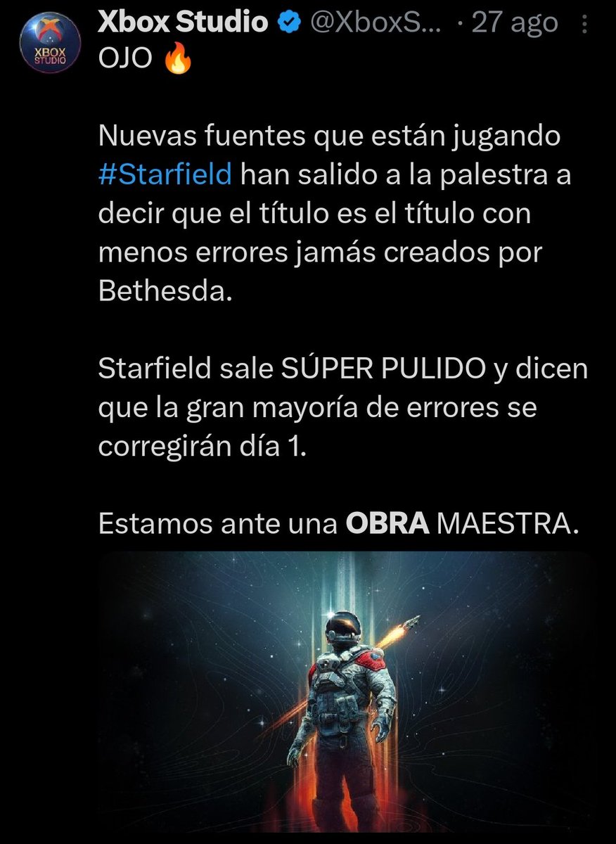 PhilaSpencer's tweet image. Voy a dejar ésto aquí y me retiro sutilmente 🤭
#obramaestra #XbotStudio #Starfield #TheGameAwards