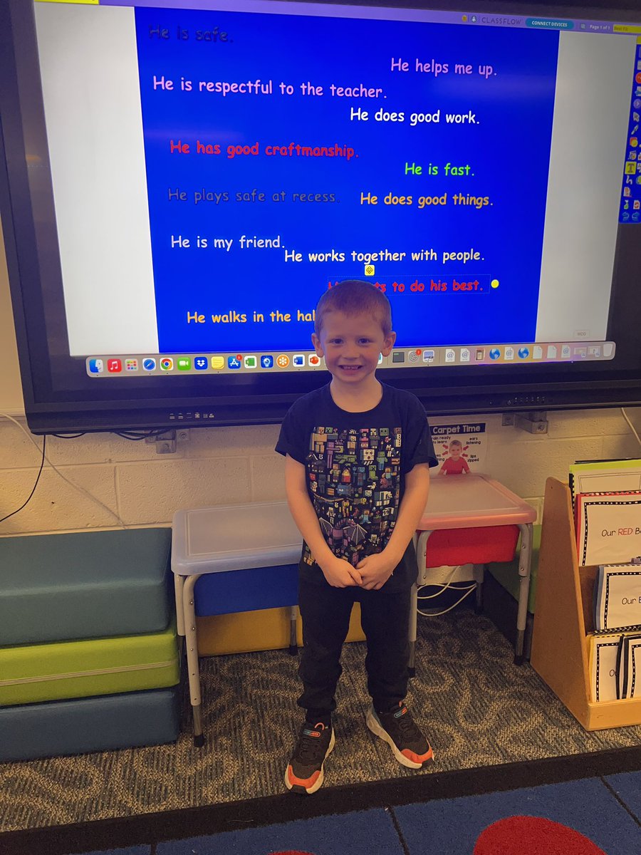 Max was nominated to be this weeks rock start  by his classmate and rockstar last week!