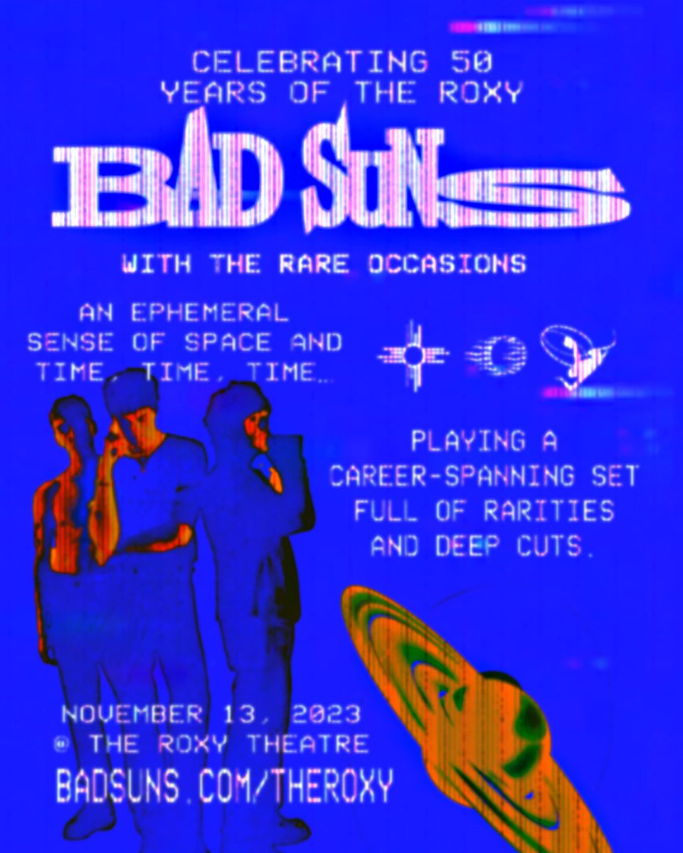 LA!! THIS IS YOUR OFFICIAL WARNING THAT THERE ARE ONLY A LIMITED AMOUNT OF TICKETS REMAINING FOR @badsuns AT THE ROXY TONIGHT see you there ❤️‍🔥 🎟️: axs.com/events/509315/…