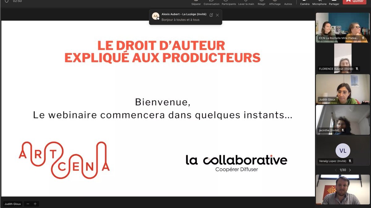 La Collaborative (@lacollaborative) on Twitter photo L'atelier sur le droit d'auteurs animé ce matin par <a href="/artcena_fr/">ARTCENA</a>, en collaboration avec les agences de <a href="/LaCollaborative/">La Collaborative</a> a rassemblé près de 200 personnes ! Merci à Judith Gloux pour ses précieuses informations. L'atelier sur le droit d'auteurs animé ce matin par <a href="/artcena_fr/">ARTCENA</a>, en collaboration avec les agences de <a href="/LaCollaborative/">La Collaborative</a> a rassemblé près de 200 personnes ! Merci à Judith Gloux pour ses précieuses informations.