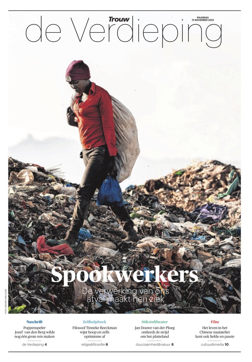 AndreaDijkstra's tweet photo. Check out my story @trouw about Kenyan informal waste picker John Chweya who fights for fair payment for the 20 million informal waste pickers worldwide and currently contributes to a #PlasticsTreaty at #INC3 in #Nairobi. Pictures by @jeroenvloon https://t.co/myp8uk4hyx https://t.co/STRQMaS7KH