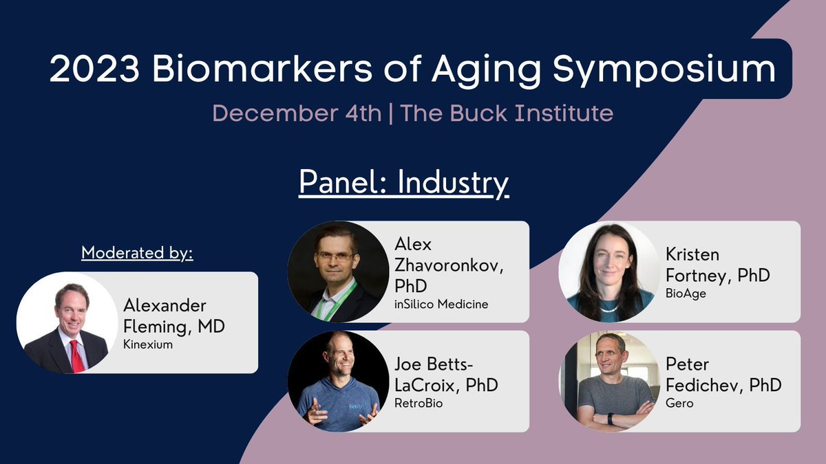 Retro Biosciences (@retrobio_) on Twitter photo At next month’s inaugural <a href="/agingbiomarkers/">Biomarkers of Aging Consortium</a> symposium, our CEO <a href="/bettslacroix/">Joe Betts-LaCroix</a> will join the “Industry Panel” for a conversation with longevity industry leaders <a href="/biogerontology/">Alex Zhavoronkov, PhD (aka Aleksandrs Zavoronkovs)</a>, <a href="/kpfortney/">Kristen Fortney</a>, and <a href="/fedichev/">Peter Fedichev</a>.
Learn more about the event and attend: ow.ly/HN5y50Q76Ls
#BoAS2023 At next month’s inaugural <a href="/agingbiomarkers/">Biomarkers of Aging Consortium</a> symposium, our CEO <a href="/bettslacroix/">Joe Betts-LaCroix</a> will join the “Industry Panel” for a conversation with longevity industry leaders <a href="/biogerontology/">Alex Zhavoronkov, PhD (aka Aleksandrs Zavoronkovs)</a>, <a href="/kpfortney/">Kristen Fortney</a>, and <a href="/fedichev/">Peter Fedichev</a>.
Learn more about the event and attend: ow.ly/HN5y50Q76Ls
#BoAS2023