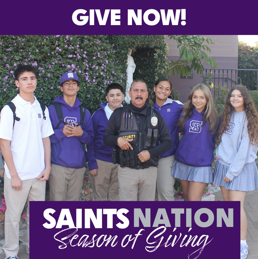 This week for SaintsGiving we focus on campus safety and security measures. With your support, we can continue to invest in surveillance technology, increase personnel for security, and implement safety training programs for staff and students! Give now: hubs.ly/Q028HCLz0