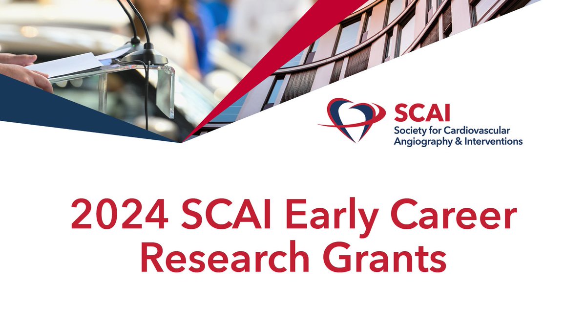 Announcing SCAI Early Career Research Grants for 2024—SCAI is providing three early career interventional cardiologists with grants of $50,000-$70,000 to support research with focus in specific areas of #InterventionalCardiology. Learn more and apply ➡️ ow.ly/Uh2B50Q66Uk