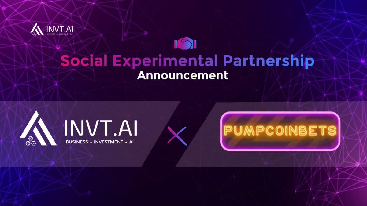 🚀 Exciting Announcement! 🌐

InvtAI is thrilled to join forces with <a href="/pumpcoinbets/">Pumpcoinbets - Crypto & NFT</a> for our Social Experimental Partnership! 🤝 

We will extend our custom AI solution to meet the demands of 1.2 million strong community of Pumpcoinbets!

Get ready for innovation, collaboration,