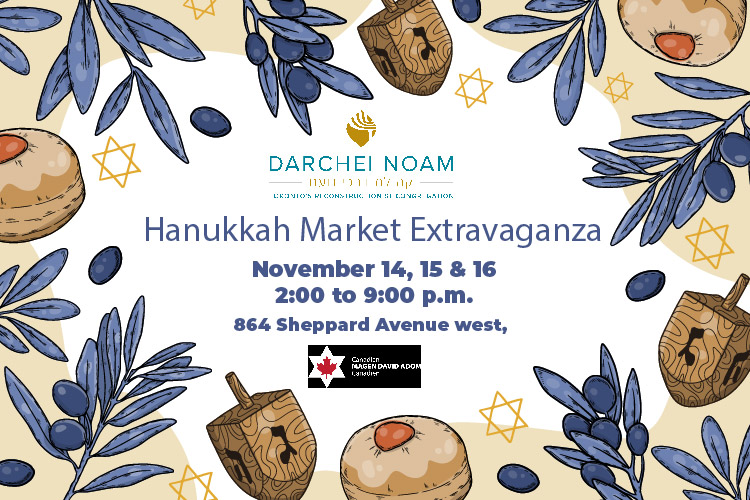 Join us this week for a three-day Hanukkah vendor extravaganza at Congregation Darchei Noam from Tuesday, November 14 until Thursday, November 16, 2:00 - 9:00 p.m. Just in time for Chanukah, you will find all your gifting needs here!
darcheinoam.ca/event/third-an…