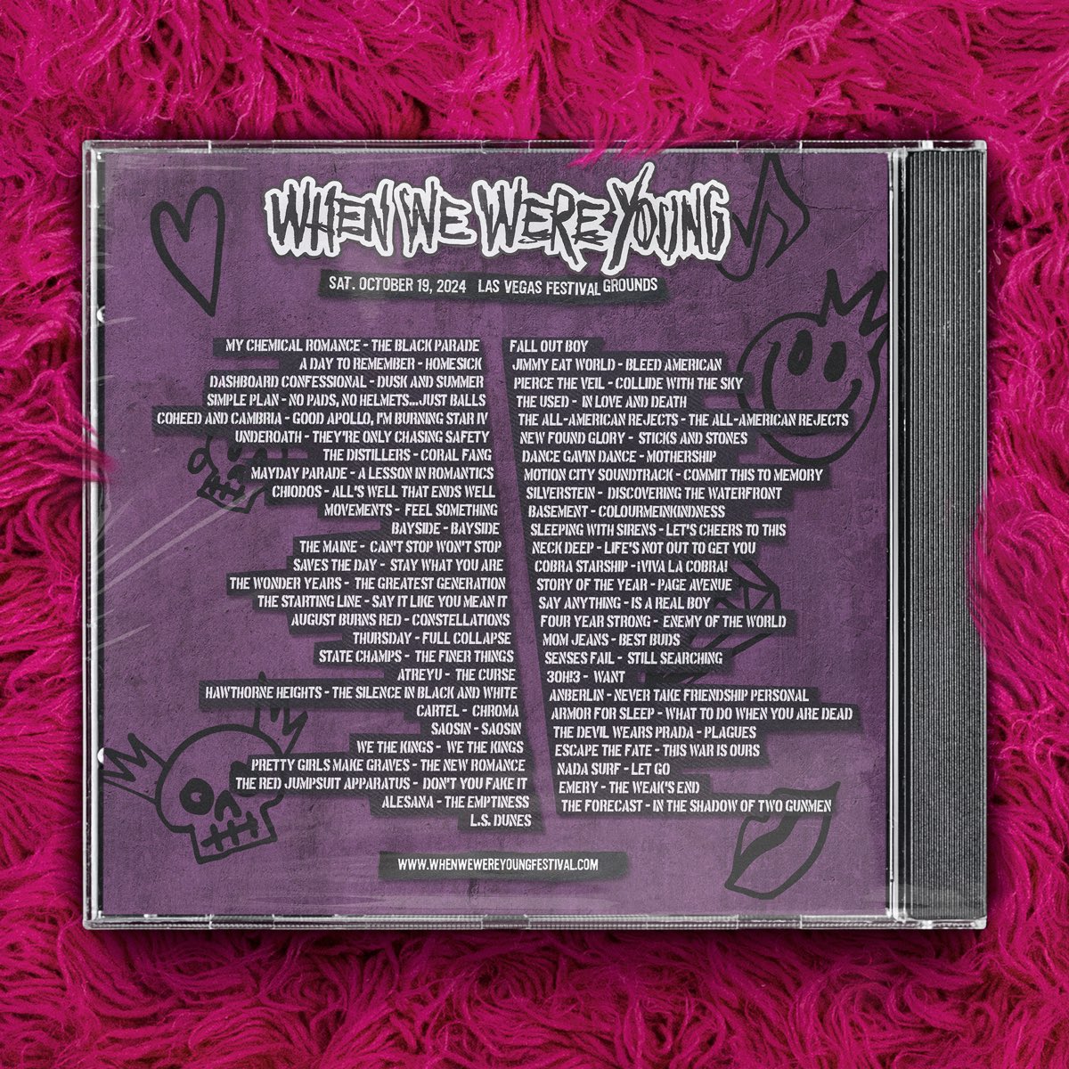 WHEN WE WERE YOUNG FEST 2024 🖤🥀  PERFORMING CSWS IN FULL 💿
 
Register now for the presale that starts Friday, November 17th at 10 AM PT. All tickets start at $19.99 down. <a href="/WWWYFest/">When We Were Young</a>
