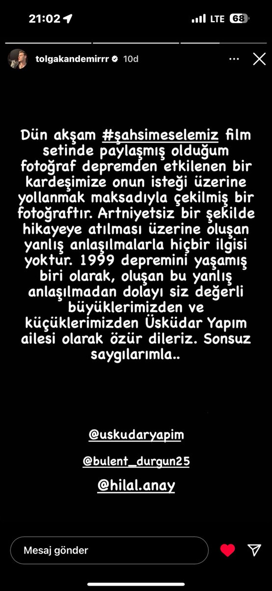 #TolgaKandemir asıl art niyetliler bir gün gerçeği görecekler!!!!