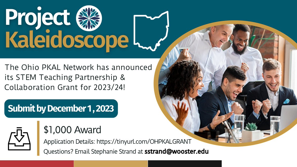 WeArePKAL's tweet photo. 📢Attention undergraduate #STEMEducation faculty! The #Ohio #PKAL Network has announced its #STEM Teaching Partnership/Collaboration #grant AND STEM #Educator Award ($500) for 2023-24. Submit today! Click the link for more details. https://t.co/8WzbU3FE0y #WeArePKAL #HigherEd https://t.co/h6562YpEMZ