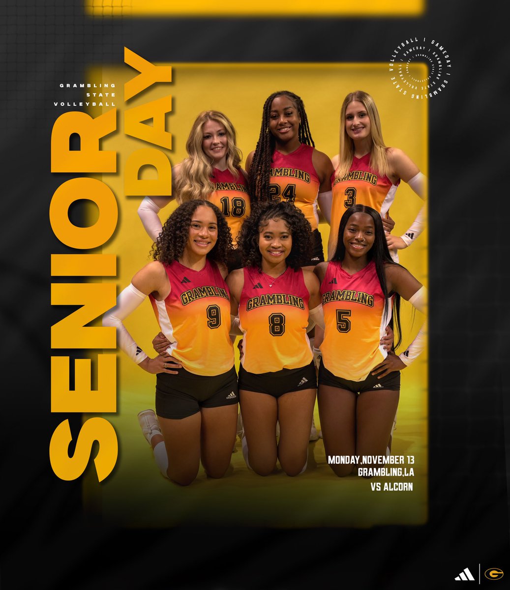 🚨It’s Gameday🚨
 
Tonight is senior night for a special bunch and our last home match of the season come support us and pack the HAC‼️

🆚 Alcorn
⌚️6:00pm
📺 tinyurl.com/32e8yr4h
 
#Gramfam | #ThisIsTheG🐯🏐
