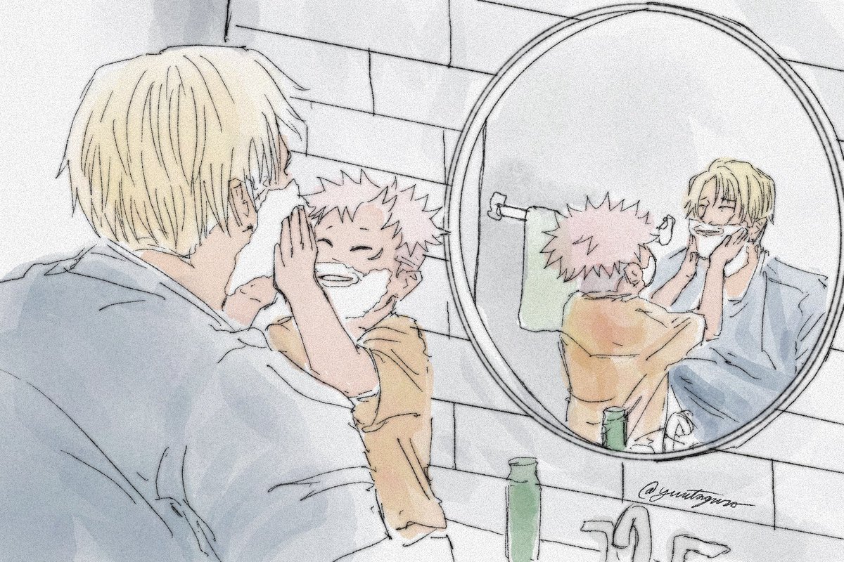 yuutaguro's tweet photo. morning routine 🐅 #nanamikento #Itadoriyuuji #呪術廻戦 https://t.co/bMdp3qkqfL