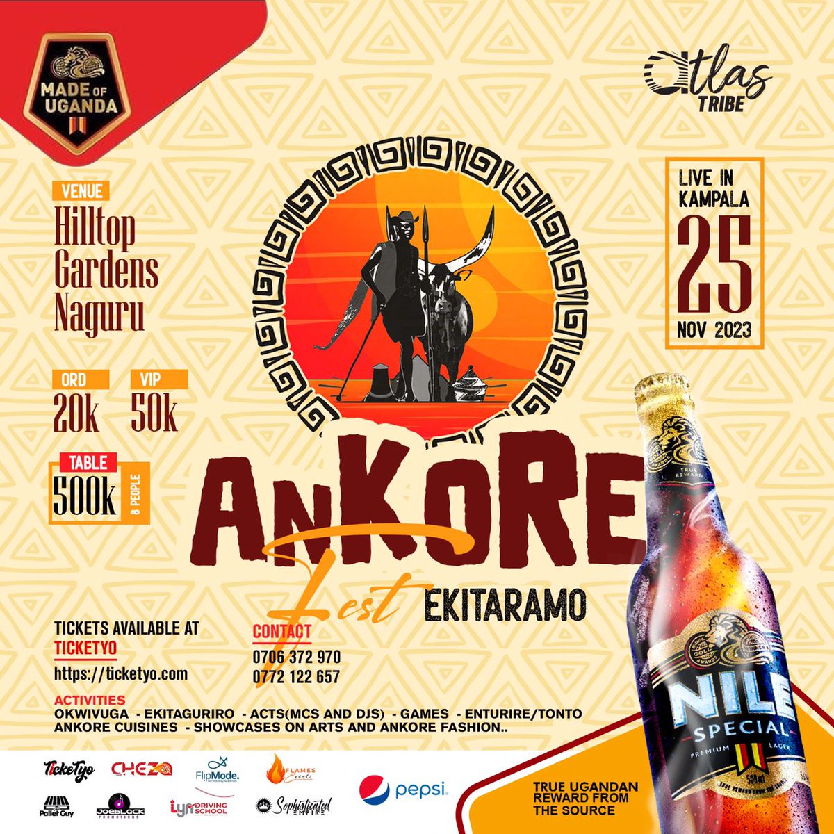 25th Nov don't miss Ekitaramo fest at Hilltop Gardens Naguru #Ankolefest