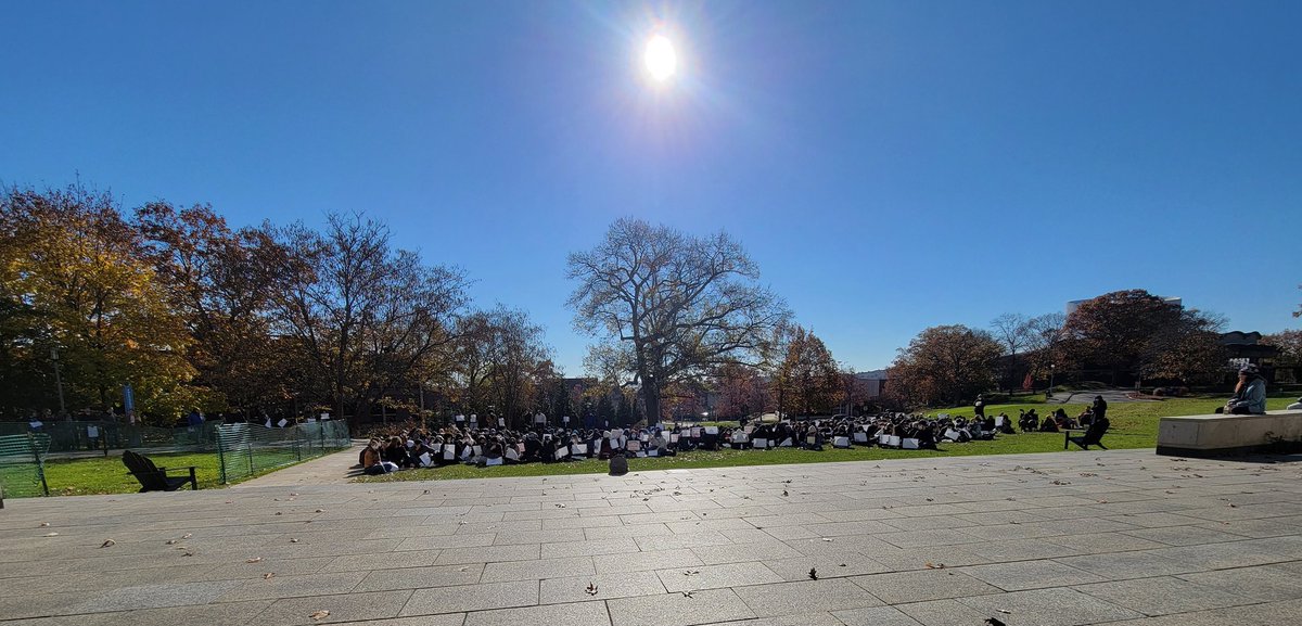 Impressed by and proud of the <a href="/BrandeisU/">Brandeis University</a> students who organized and participated the silent sit in today