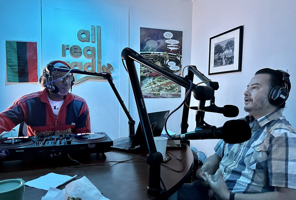 Sarah Rafael García (@sarahrafagarcia) on Twitter photo Back at <a href="/AllRealradio/">All Real Radio</a> in Third Ward with Deniz, Drew!! & Dr. <a href="/manuelgalavizg1/">manuel guadalupe galaviz, phd</a> too! Great convo! Back at <a href="/AllRealradio/">All Real Radio</a> in Third Ward with Deniz, Drew!! & Dr. <a href="/manuelgalavizg1/">manuel guadalupe galaviz, phd</a> too! Great convo!