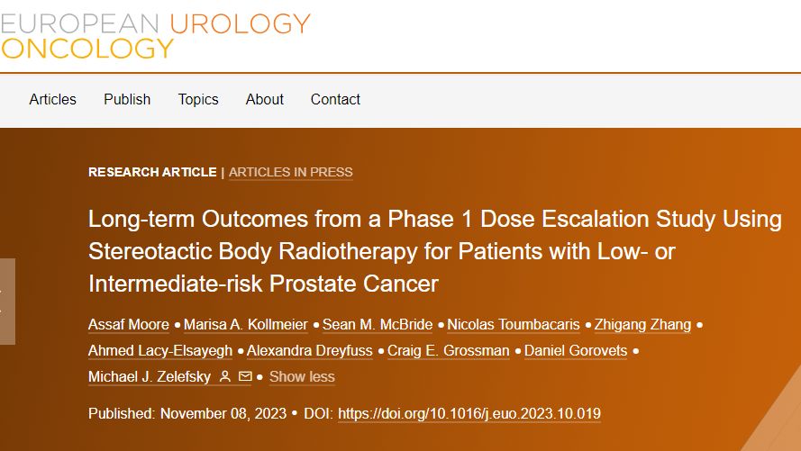 Memorial Sloan Kettering Radiation Oncology (@msk_radonc) on Twitter photo Long term results #prostateCancer #SBRT dose escalation: 8-yr PSA failure = 26% (32.5Gy), 15% (35Gy), 3.4% (37.5Gy), & 6.6% (40Gy) with survival free from late Gā„2 toxicity 94% (GI tox) & 86% (GU tox) with late tox not associated w/ higher dose. #pcsm
euoncology.europeanurology.com/article/S2588-⦠Long term results #prostateCancer #SBRT dose escalation: 8-yr PSA failure = 26% (32.5Gy), 15% (35Gy), 3.4% (37.5Gy), & 6.6% (40Gy) with survival free from late Gā„2 toxicity 94% (GI tox) & 86% (GU tox) with late tox not associated w/ higher dose. #pcsm
euoncology.europeanurology.com/article/S2588-ā¦