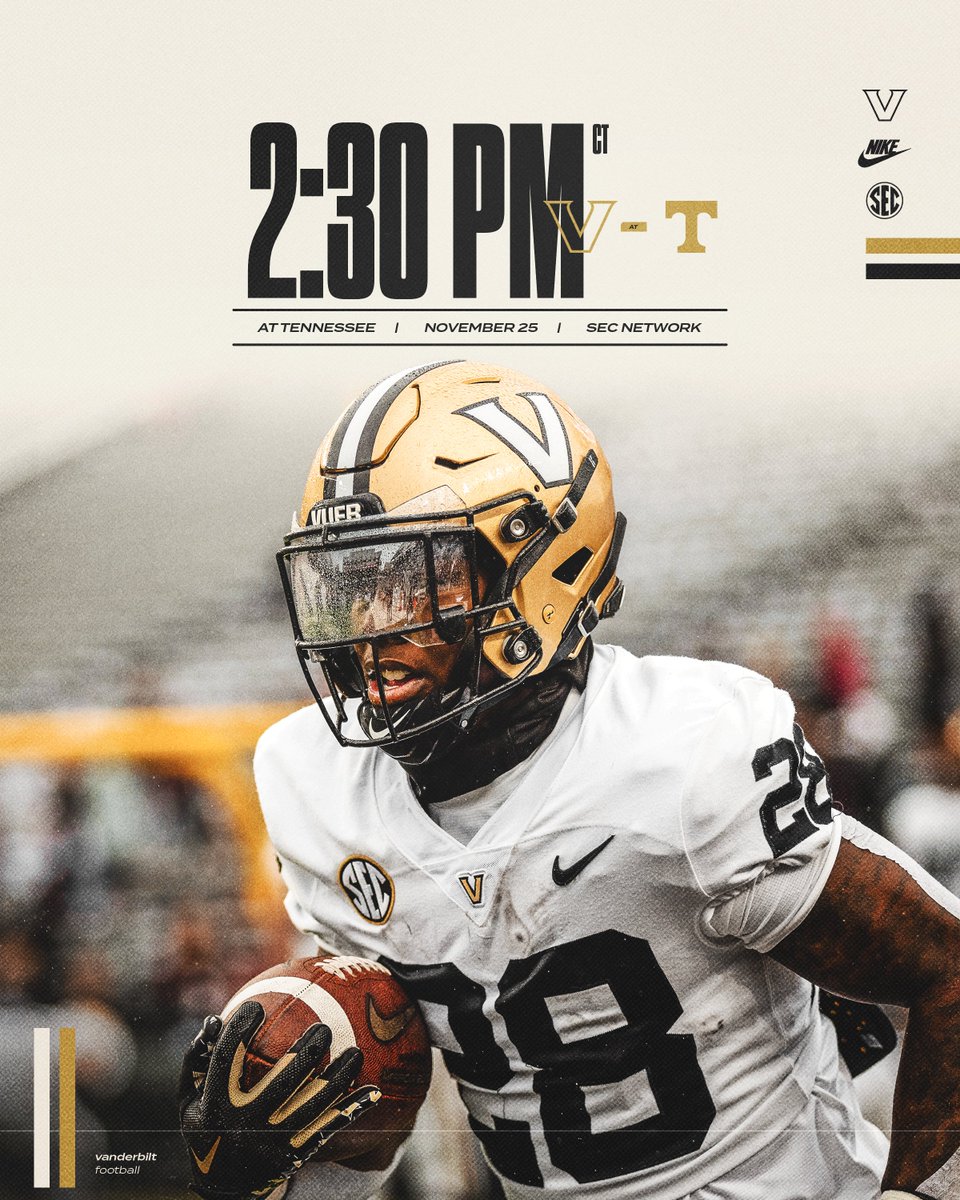 VandyFootball's tweet photo. ⏰ KICK TIME ⏰ https://t.co/zzF8Puy2Nf