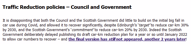 SpokesLothian's tweet photo. #SpokesCount Nov 2023

"Small but positive change"

HERE-->https://t.co/5wVIGMnSol

🚲slightly up
🚙slightly down
🤔but not on track for @Edinburgh_CC car-km reduction target &amp; @scotgov commitment

+ huge #roadspace used by #SingleOccupancy
+ @SpokesPorty data

@MichaelMacLeod1 https://t.co/5XLKPuPuAj