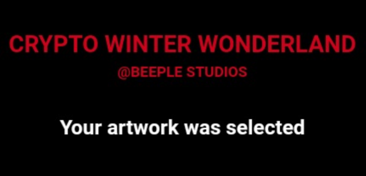 Dyor247x's tweet photo. I received an email from @beeple studios telling my artwork has been selected!!
I am speechless!! https://t.co/oBqfZIxjG0