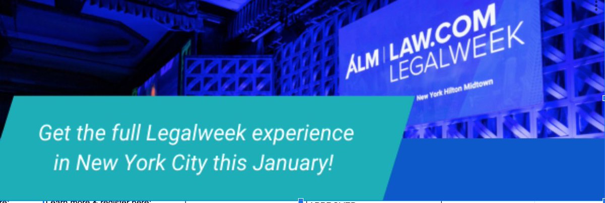 Legalweek, brings together the legal industry to address the biggest challenges and issues facing legal professionals.
Learn more &amp; register here: bit.ly/3OeeJaw 
#Legalweek24 #Legaltech #Legalconferences #Legalevents