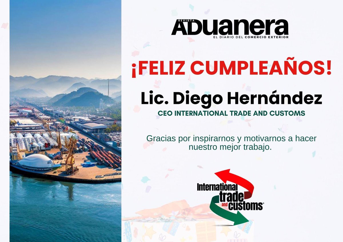 intradecustoms's tweet photo. ¡Feliz cumpleaños! 🎂​🎉​🥳​❤️ https://t.co/M9elgjNW7o