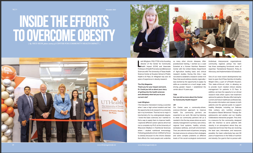 uthcchi's tweet image. Check out the article about our center and new clinic in the latest issue of The City Magazine! Find the full article online here: thecitymagazineelp.com