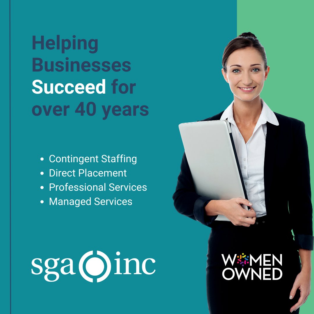 sgainc's tweet image. With tailored technology and resource solutions and a passion for helping, SGA is here to help you expand your horizons. Let’s transform your vision into success! 

#Staffing #ResourceSolutions #Technology #Professional Services