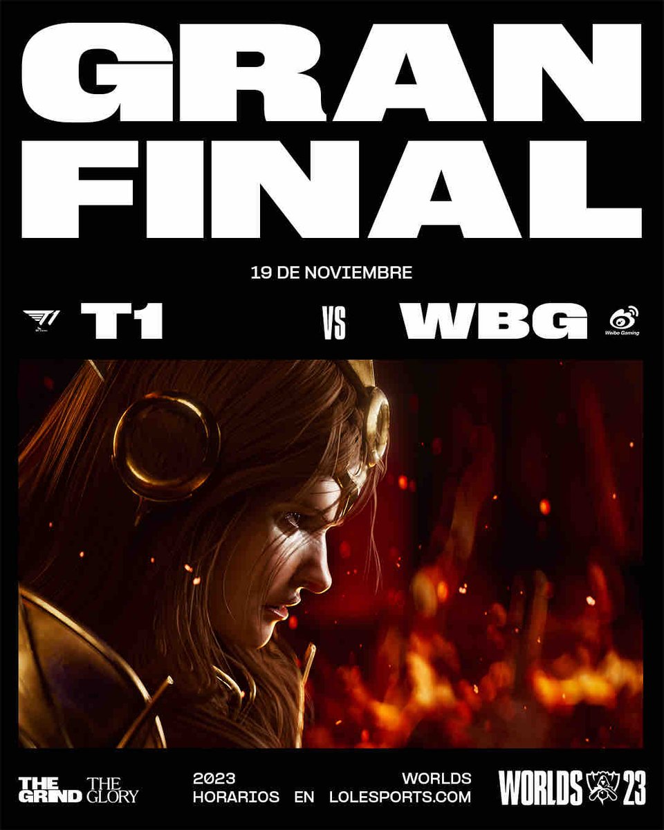 ¡LCK vs LPL! ¡Corea vs China! Esta semana tenemos la gran final de #Worlds2023!

T1 vs WBG 

🗓️ Domingo 19 de Noviembre
🕒 02h🇲🇽  03h🇨🇴🇵🇪  05h🇨🇱🇦🇷
📺  lolesports.com