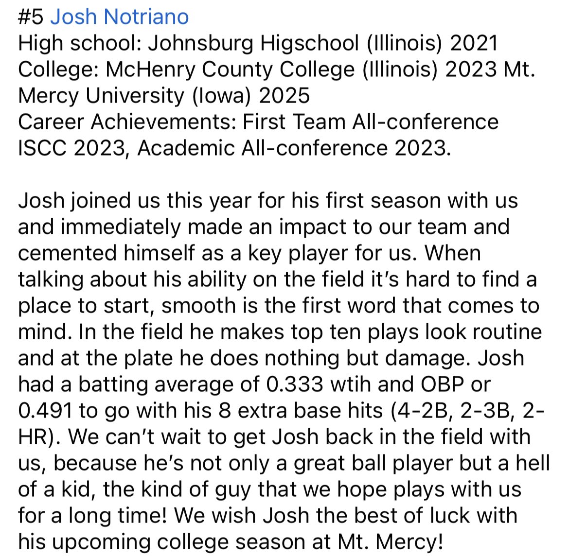 MKETropics's tweet photo. Today we want to give a shout out to @jnotriano a player out of Johnsburg, IL who was an absolute monster for us in his first season with us https://t.co/53pMkeLVKn