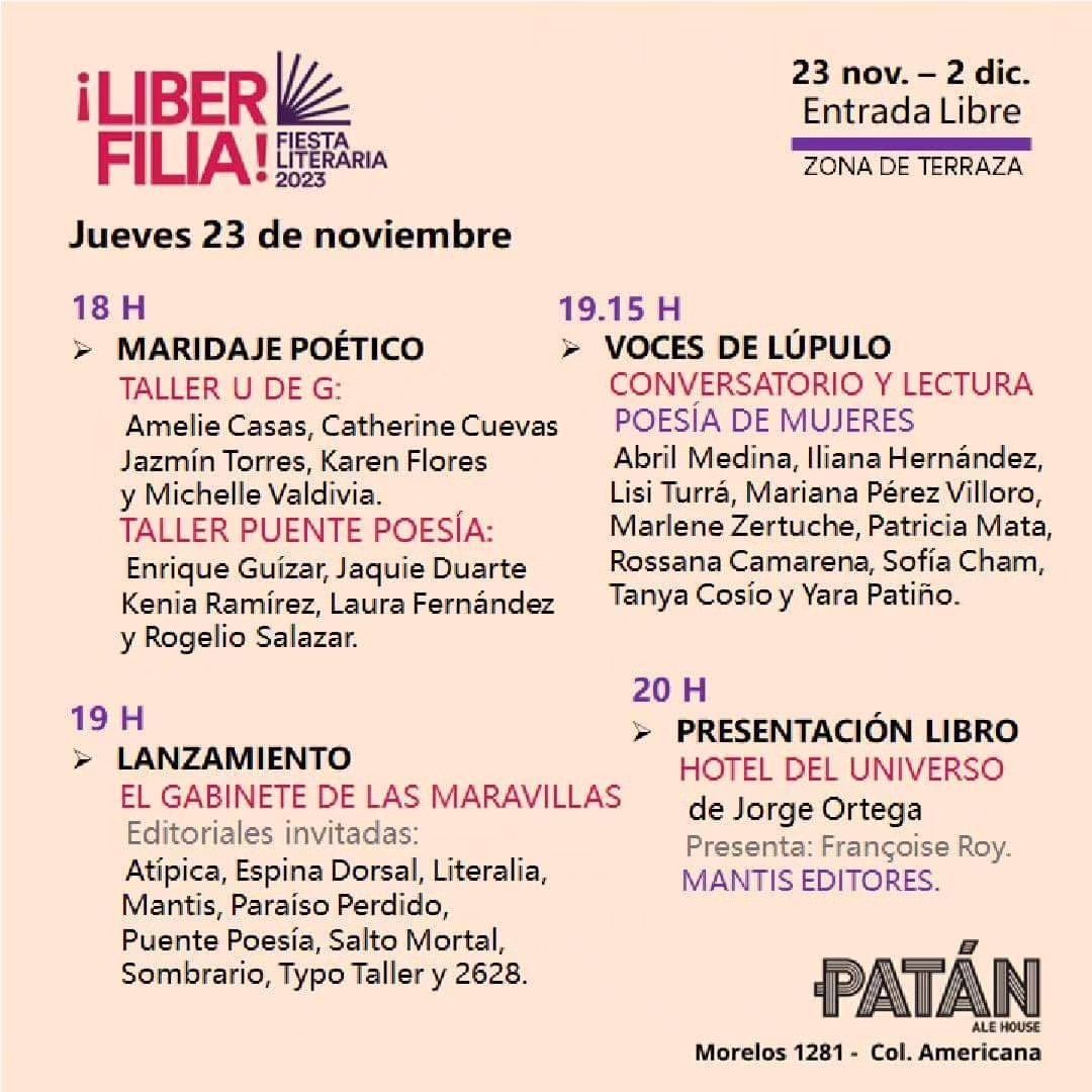 LiteraliaEd's tweet photo. Una avance del programa de #Liberfilia 👇 https://t.co/4fWww3uR5i