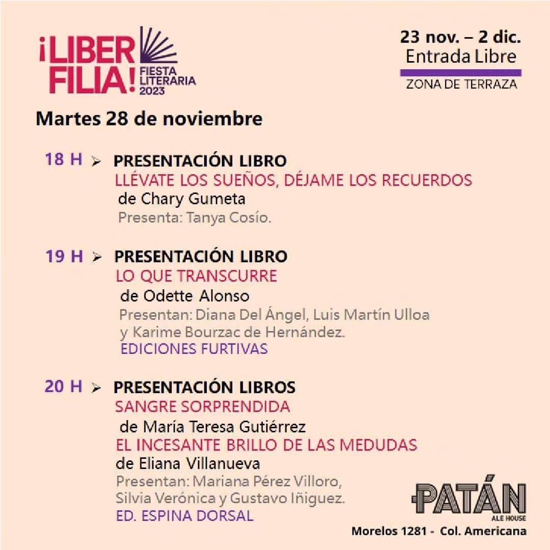 LiteraliaEd's tweet photo. Una avance del programa de #Liberfilia 👇 https://t.co/4fWww3uR5i
