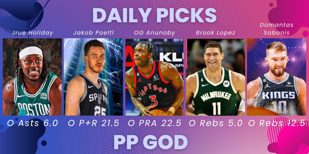 the_ppgod's tweet photo. NBA Plays 11/13🏀:

🚨$50 to someone who likes if we go 5/5🚨

Let's have a day🔥

#prizepicks #nba #gamblingtwitter #sportsbet #dfs #playerprops https://t.co/fvGphnqzM7