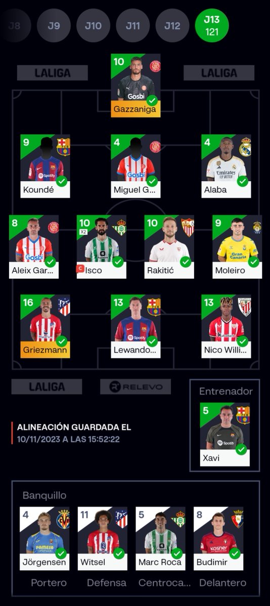 juanmarowe's tweet photo. @JoseCarrasco_98 Sobrado. Lo gracioso es que no cambié la alineación por estar volando, y tenía puesta la alineación de la semana pasada. Witsel en el banquillo. A ver si esta semana me sacas máquina jaja https://t.co/eHb7TqWOC7