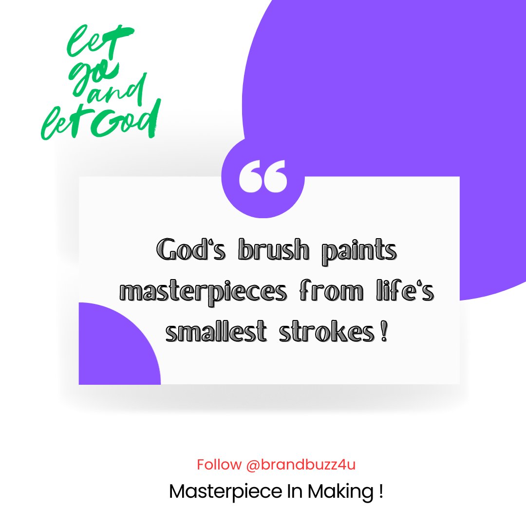 Life's canvas is a masterpiece in God's hands, each stroke a part of His divine artistry. 🎨✨ #DivineArt #MasterpieceInMaking #GodsDesign 🙌#TrustGod #UnitedStates #FaithOverFear #DreamBig #CEO #UK