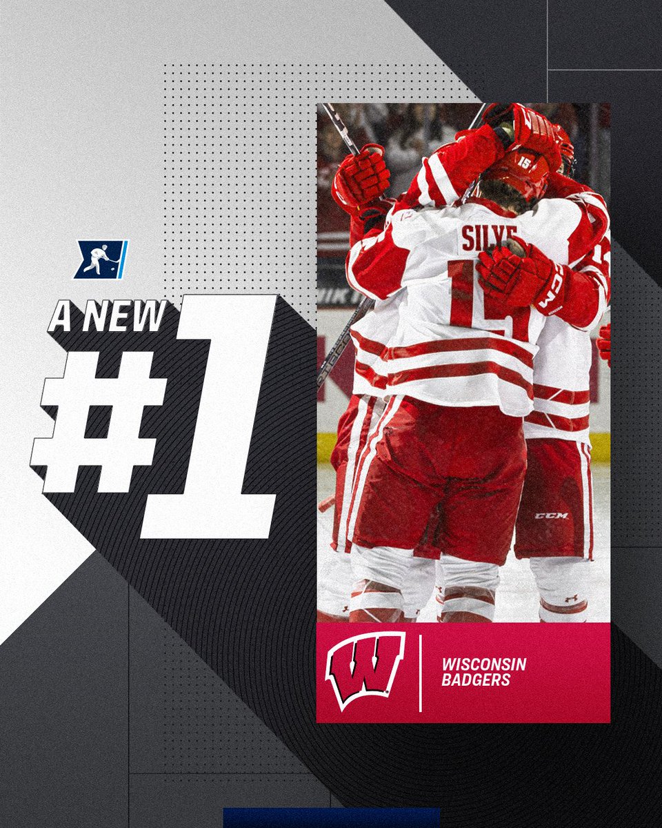 NCAAIceHockey's tweet photo. Week 6 @USCHO Men's Hockey Rankings 🏒 

#NCAAHockey https://t.co/wCwtR68xmo