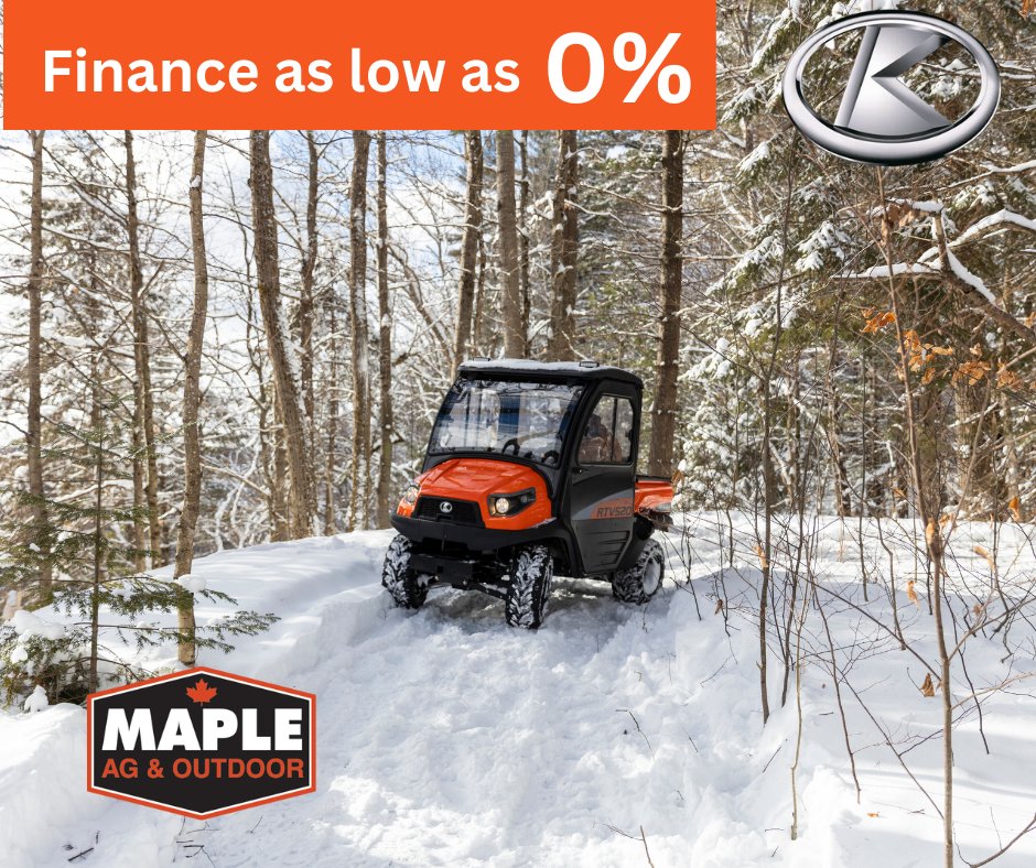 🚙🌳 Navigate your land with confidence using the Kubota RTV at Maple Ag &amp; Outdoor! 🌳🚙

Discover the freedom to roam, explore, and work efficiently with the Kubota RTV—your gateway to off-road excellence. Visit Maple Ag &amp; Outdoor, where local expertise meets global quality. 🌲