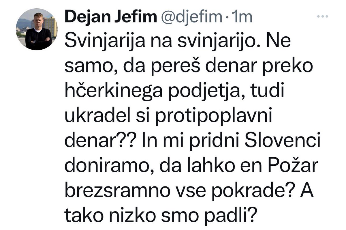 BojanPozar's tweet photo. @indijanec @Koncna_igra Miloš, tožbo bom vložil samo zoper #Siol in #Jefim, zaradi spodnjih trditev.
Ker vsi ostali se skrivajo za ugibanji in pogojniki, pri čemer drug drugega reciklirajo z nepodpisanimi članki.
Siol in Jefim bosta pač morala na sodišču dokazati svoje ekskluzivne trditve. https://t.co/nqkPc4TVVH