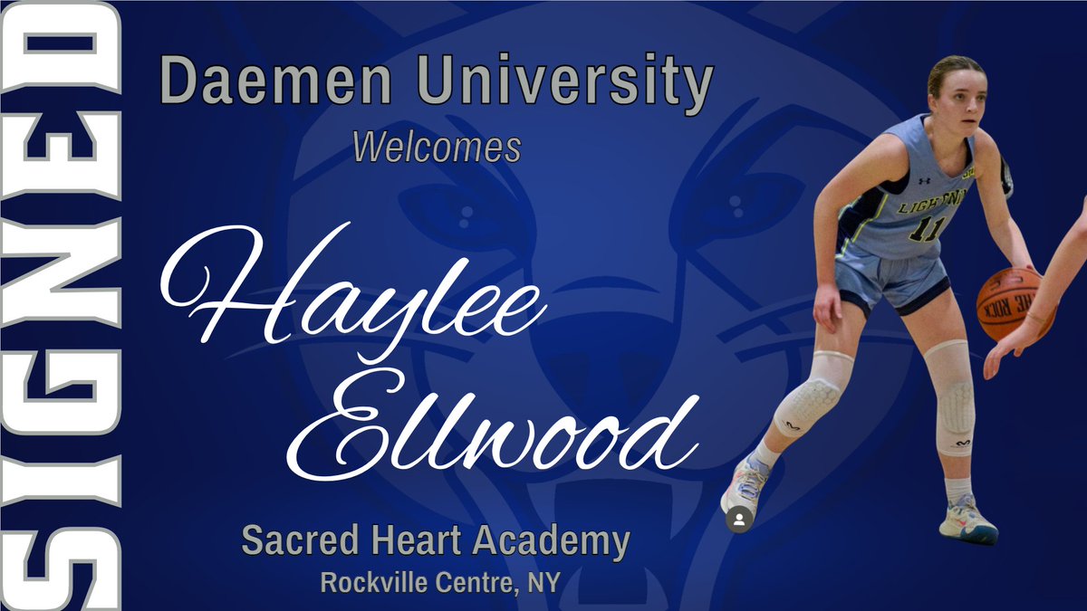 SIGNED!! Welcome to the <a href="/DaemenWBB/">Daemen Women’s Basketball</a> family, Haylee Ellwood!!

A CHSAA All-League point guard from Rockville Centre, NY, Haylee was named one of the top 100 girls players on Long Island at Sacred Heart Academy after averaging 13 points and four assists per game. Welcome home!!