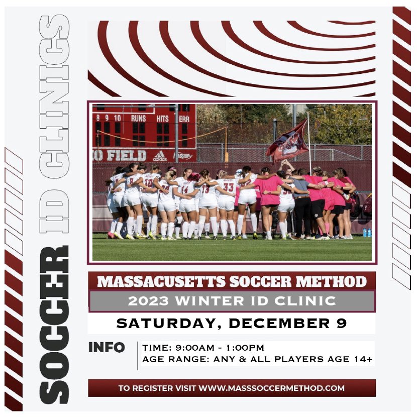 Jason Dowiak (@jasondowiak) on Twitter photo Only a month out from our final <a href="/UMassWSoccer/">UMass Women's Soccer</a> ID Clinic of 2023!!!
If you want to join us for an awesome soccer experience & to learn about the UMass Way check out MassSoccerMethod.Com today! 🚩 Only a month out from our final <a href="/UMassWSoccer/">UMass Women's Soccer</a> ID Clinic of 2023!!!
If you want to join us for an awesome soccer experience & to learn about the UMass Way check out MassSoccerMethod.Com today! 🚩