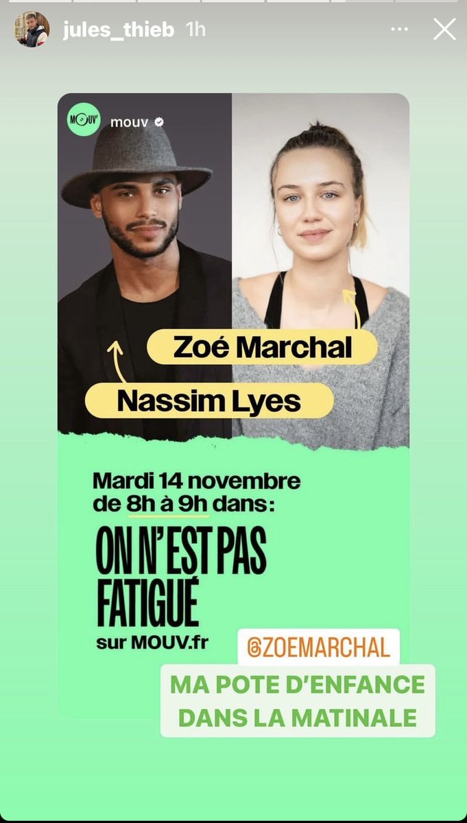 Dès 8H sur Mouv avec ⁦<a href="/jules_thieb/">JULES 🔥</a>⁩ demain matin !