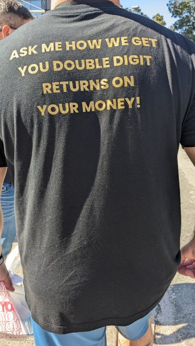 pps_florida's tweet image. Spotted someone rocking this shirt – you know it&apos;s serious when the tee talks double-digit returns! 📈

Want to know the secret behind double-digit returns in real estate? Invest with us or shoot me a DM—excited to connect with fellow investors!

 #DoubleDigitReturns