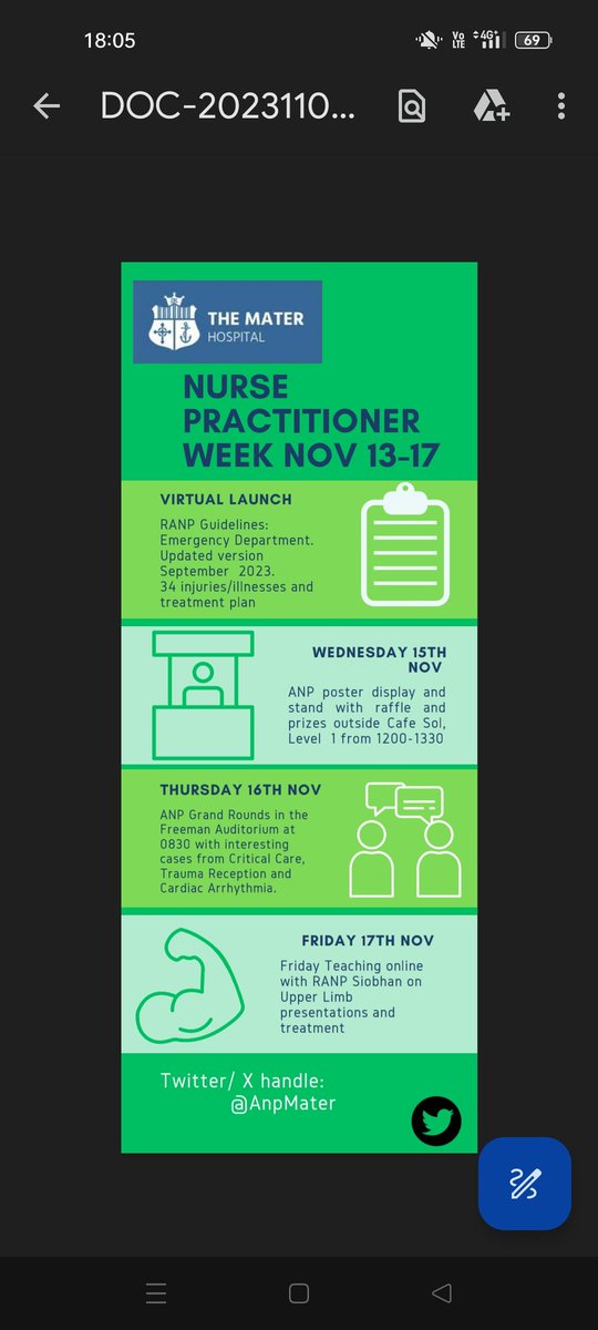 Hannah Walsh (@hannamwalsh) on Twitter photo Some events across the Mater Hospital and in our Emergency Department for Nurse Practitioner Week <a href="/AnpMater/">Mater ANP Group</a> <a href="/MaterTrauma/">Mater Hospital Trauma</a> @MaterFIT <a href="/MaterTransform/">Mater Transformation</a> #NPWeek Some events across the Mater Hospital and in our Emergency Department for Nurse Practitioner Week <a href="/AnpMater/">Mater ANP Group</a> <a href="/MaterTrauma/">Mater Hospital Trauma</a> @MaterFIT <a href="/MaterTransform/">Mater Transformation</a> #NPWeek