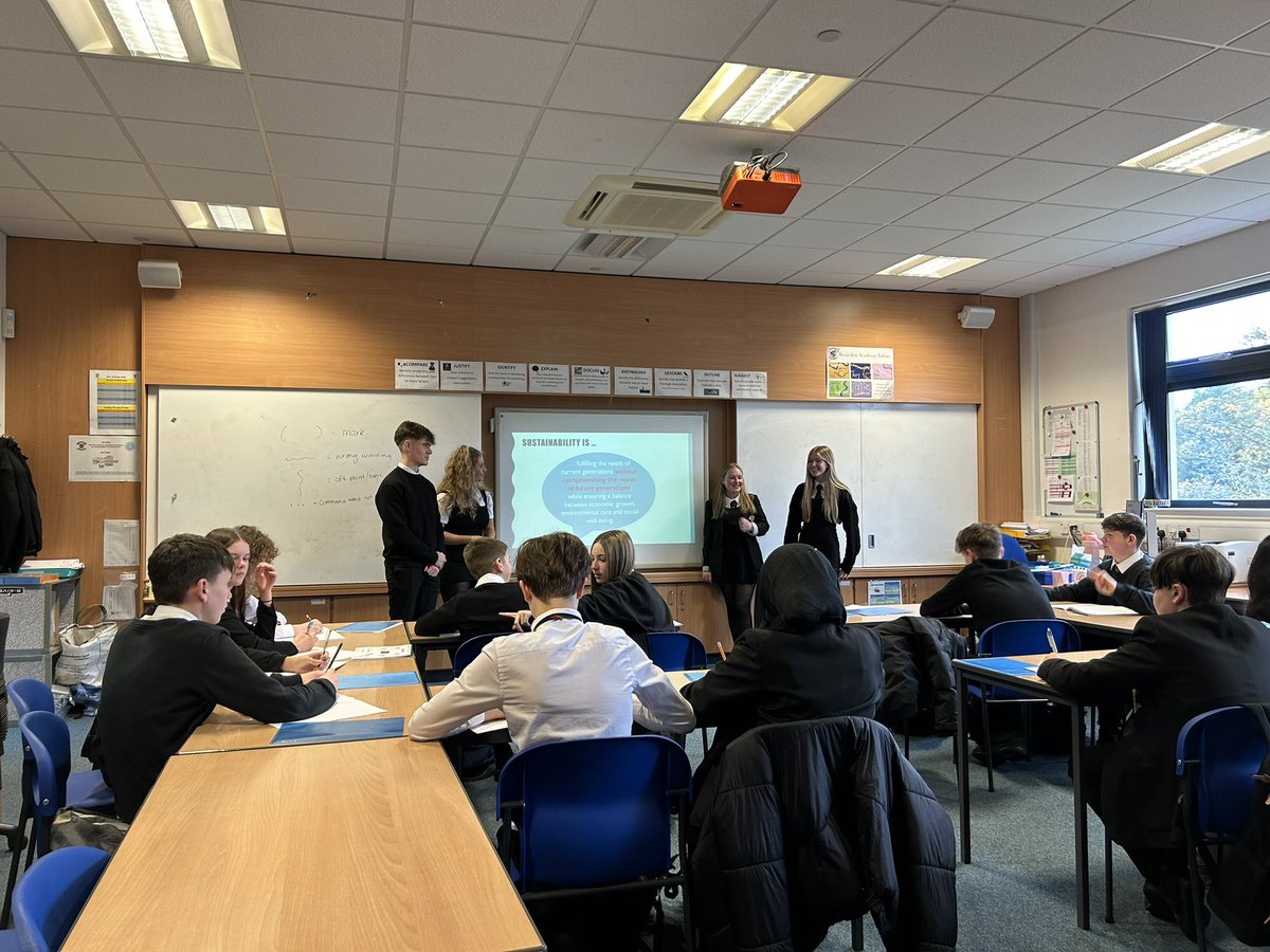 Well done to our S6 Business Ambassadors who created and taught a lesson on sustainability to our S2 classes.  #DYW #Ambassadors