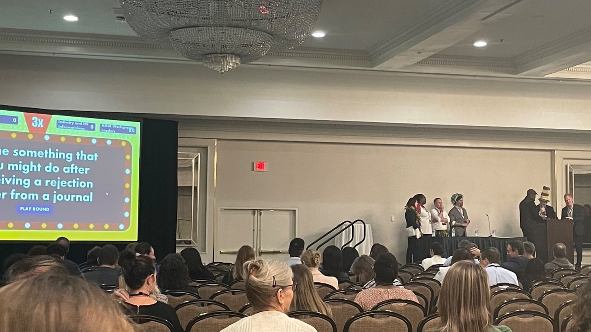 Fun with Family Feud! What do you do if you get rejected? Wine? Whine! Tech difficulties make them the same answer! 😂 #AMIA2023 <a href="/AMIAinformatics/">AMIA</a> <a href="/amianiwg/">AMIA Nursing Informatics Working Group (NIWG)</a>