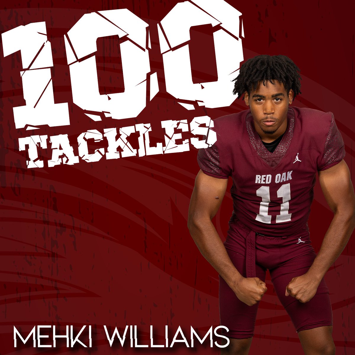 💯 tackles in a single season!!! Way to go Mehki Williams! This is an AWESOME achievement! Keep up the hard work! #HawkNation