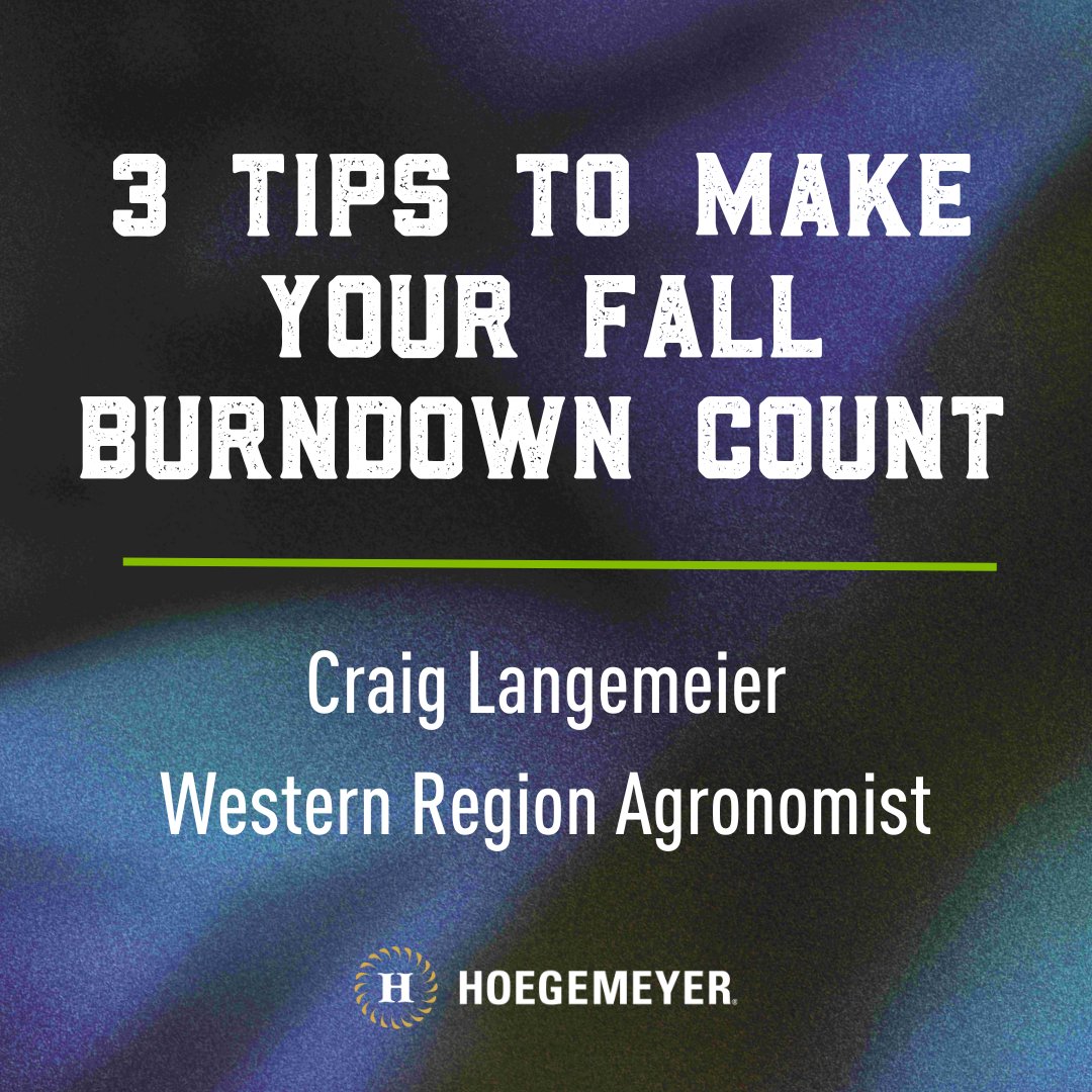 TheRightSeed's tweet photo. Get 'The Dirt' on burndown; head over to see Craig's top 3 tips for making your fall burndown count. 

https://t.co/LyOWVVNENd https://t.co/WsWOd0a39J